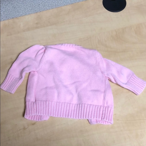 Ralph Lauren RL pink cardigan sweater 3 month - Picture 3 of 4